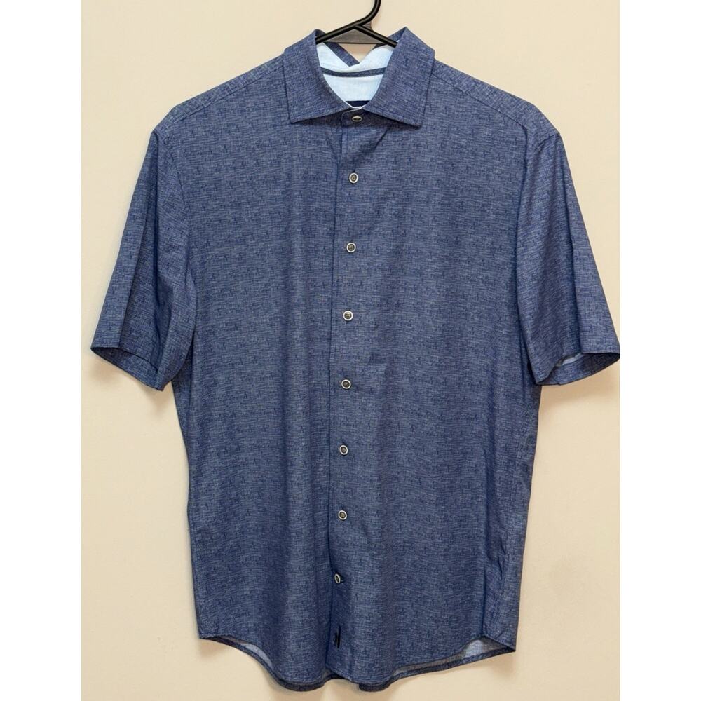 Johnnie-O Shirt Men's Blue Marsten Top‎ Shelf Performance Board Stretch Small